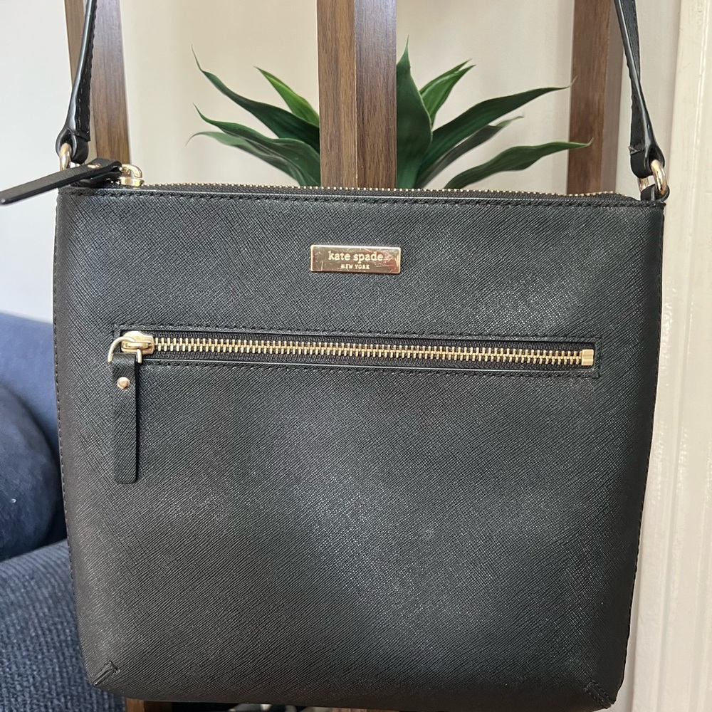 Kate Spade New York Black Laurel Way Rima Leather Crossbody Bag